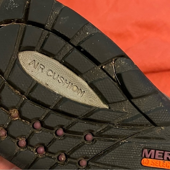 Merrell Azura Hiking Shoes Suede Mesh Lace Up Waterproof Castle Rock/Purple 8.5 - Picture 9 of 10